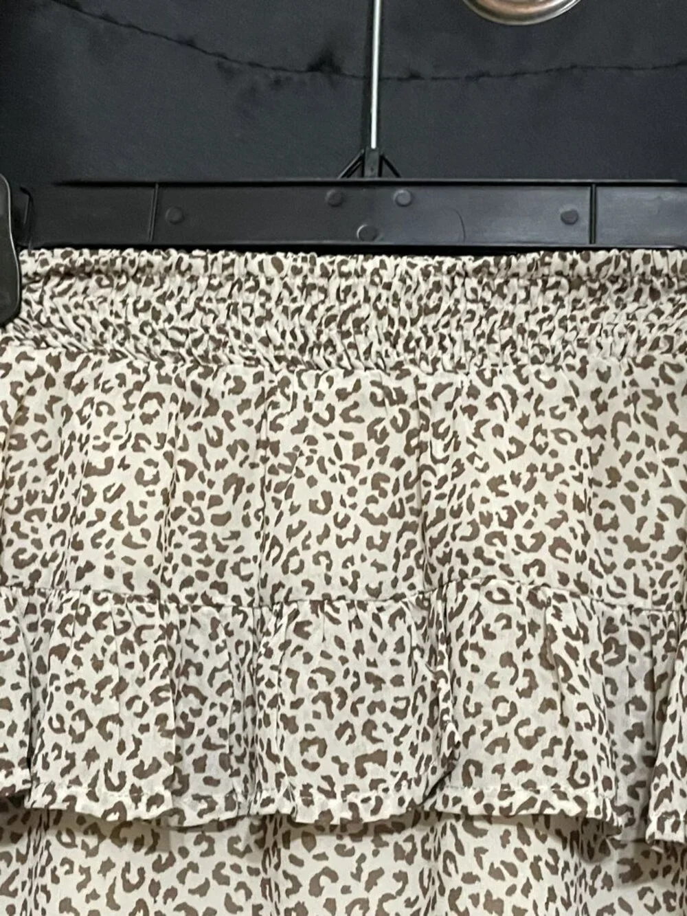 🤍🐆 Altar'd State Ivory Leopard Print Mini Skirt – Size XS